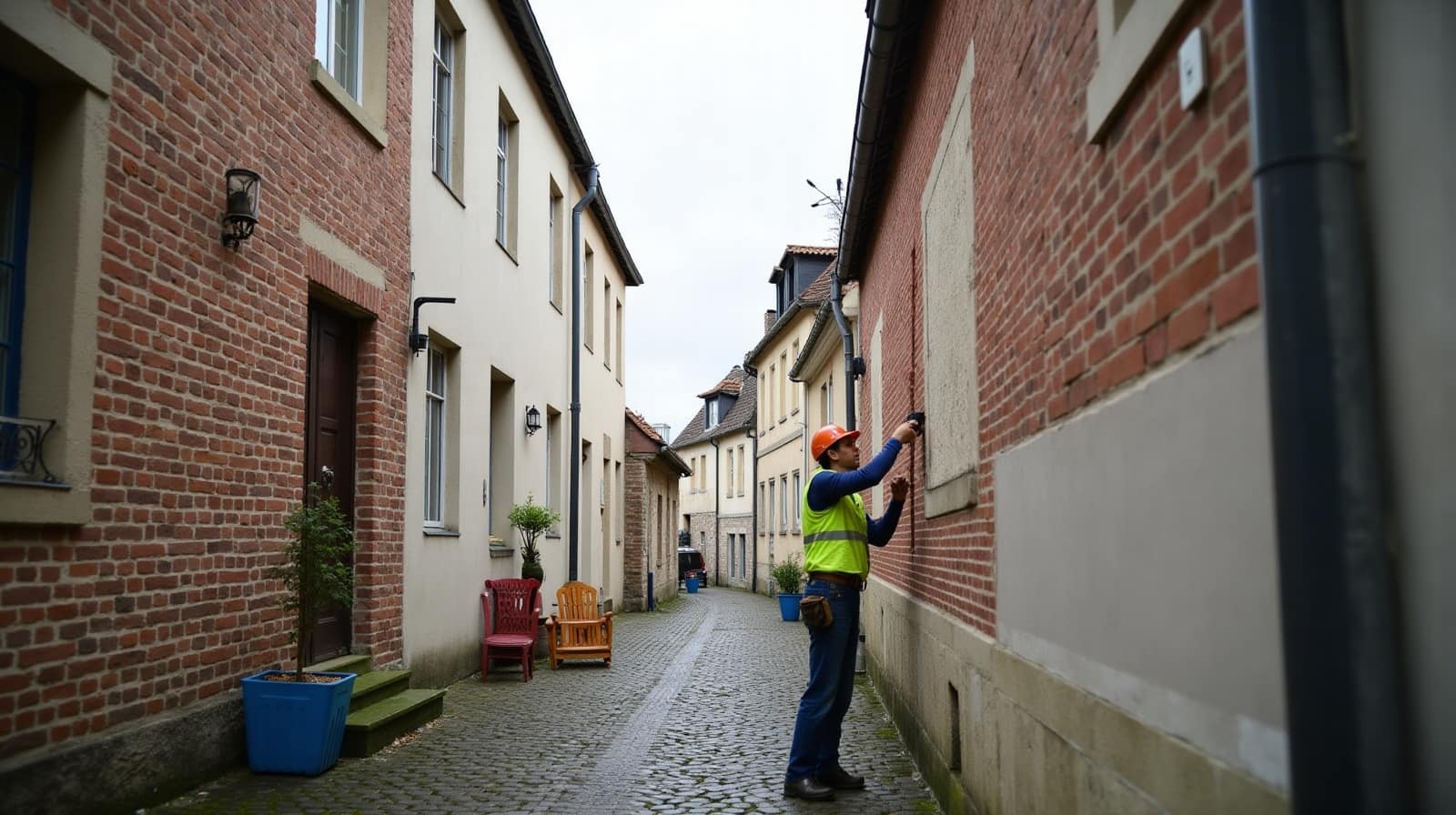 Toiture dans le centre-ville de Laval : les contraintes d'accès et d'échafaudage propres à un bâti resserré