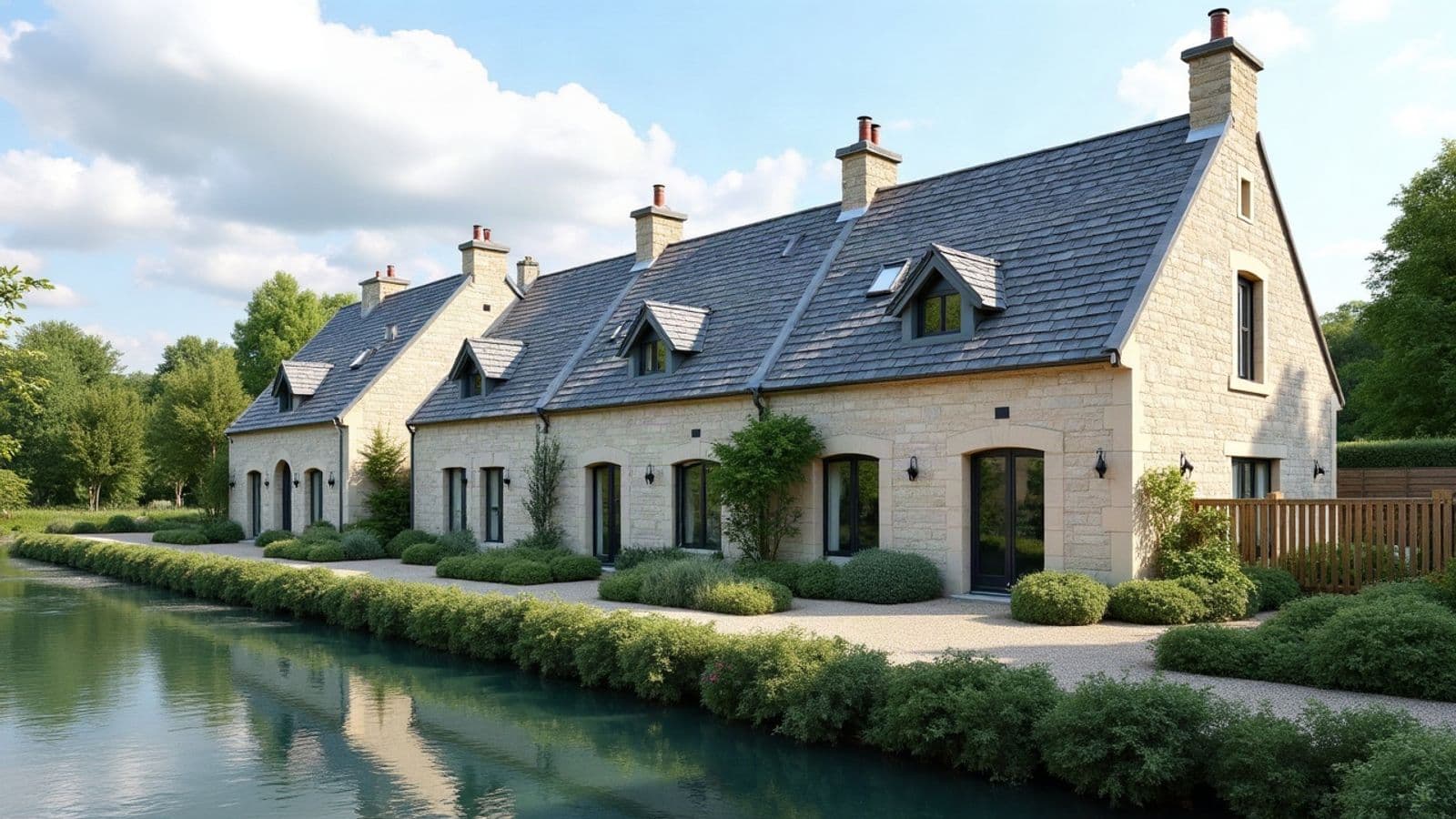 Entrammes : un bourg au bord de la Mayenne, entre bâti ancien et constructions récentes